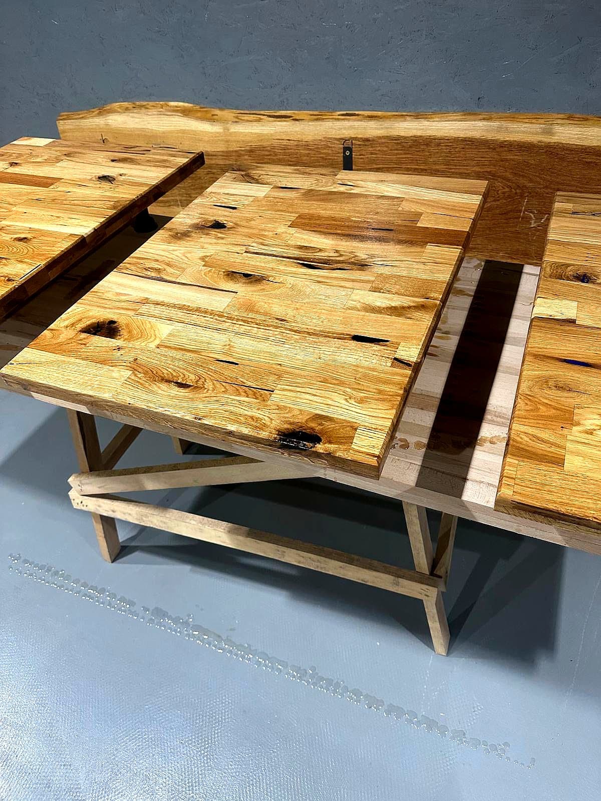 Custom table showing precision joinery details