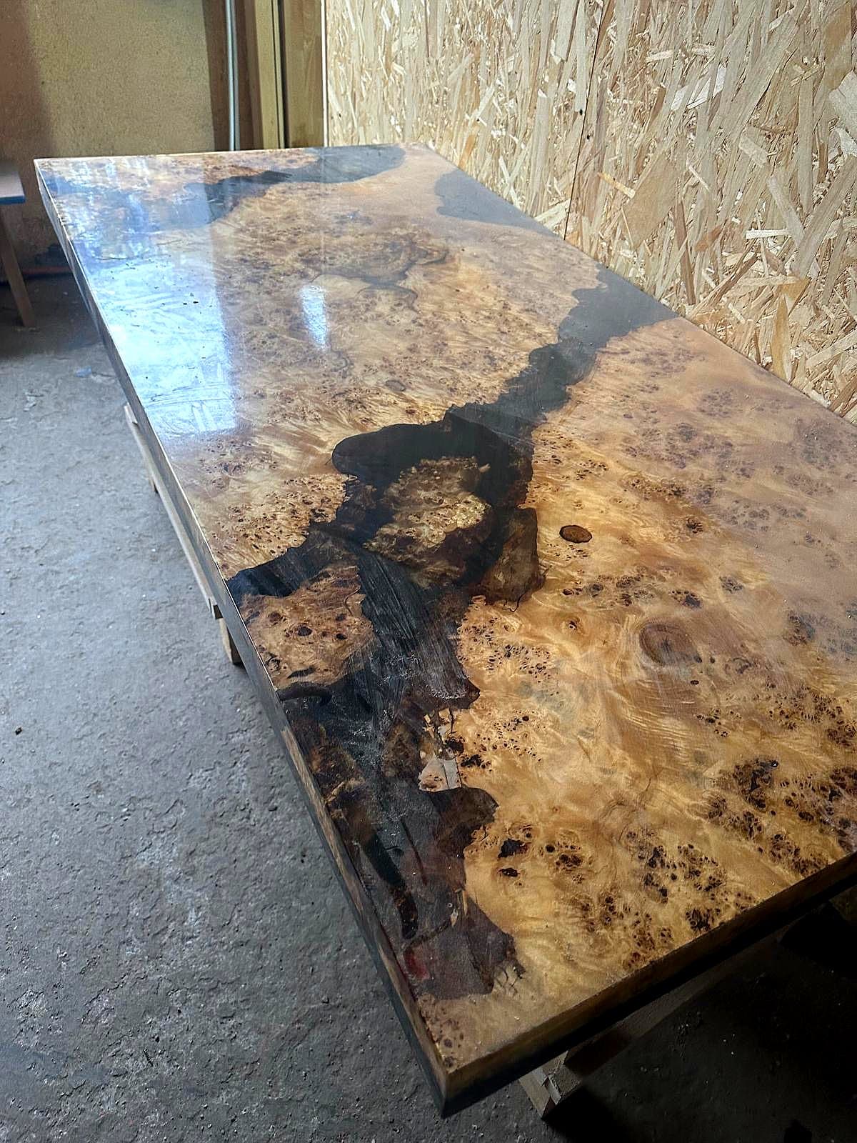 Handcrafted table with fine detailing and precision craftsmanship