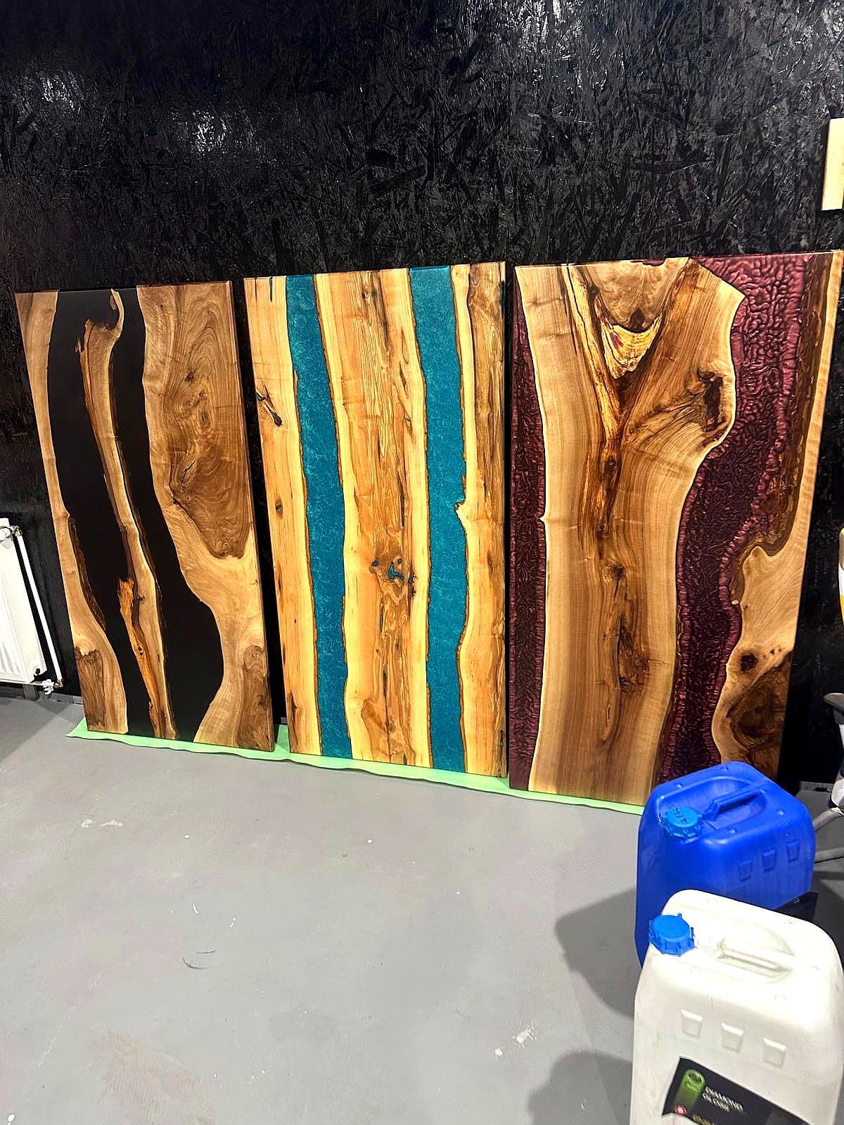 Handmade table with natural oil finish