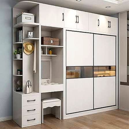 Kitchen units ready for installation in modern setting