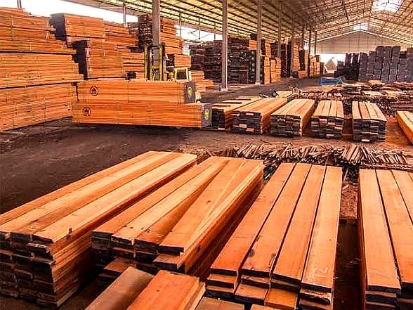 Construction grade timber planks ready for building projects